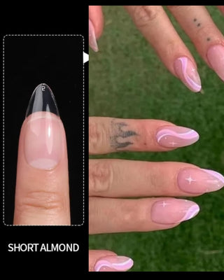 Almond Transparent Nails